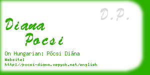 diana pocsi business card