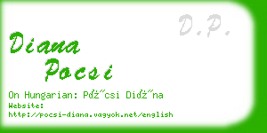 diana pocsi business card